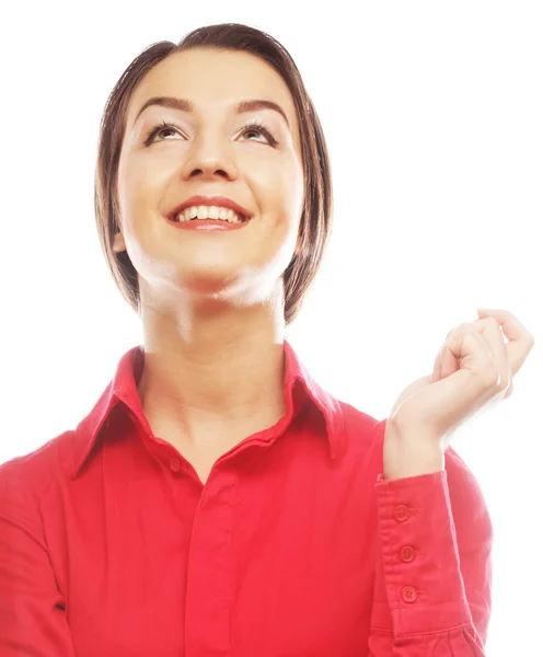 Portrait of happy young business woman — Stock Photo, Image
