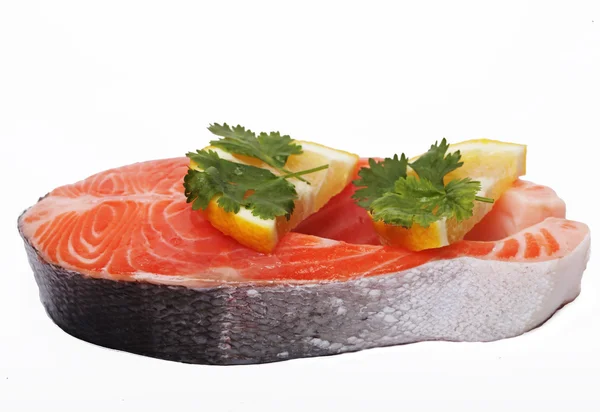 Salmón. Filete de pescado rojo de salmón crudo fresco . —  Fotos de Stock