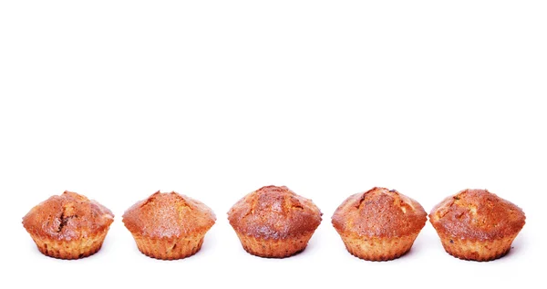 Muffin isolati su bianco — Foto Stock