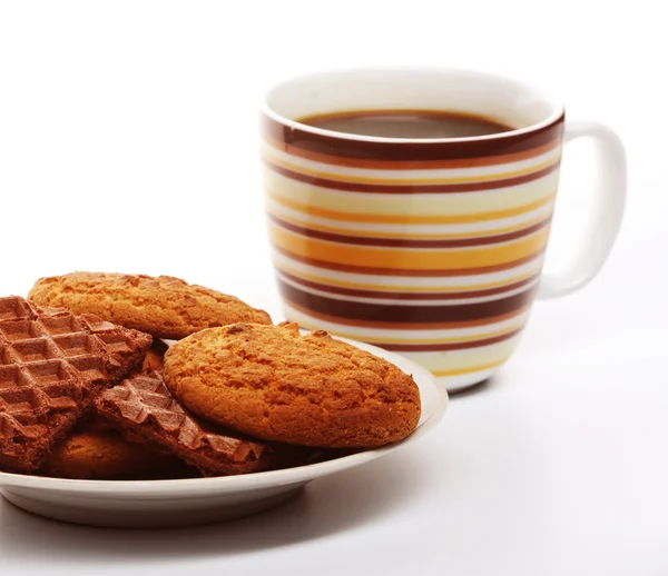 Kopje koffie met koekjes — Stockfoto