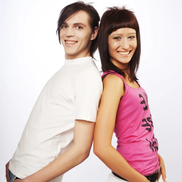 Young love couple smiling. — Stock Photo, Image