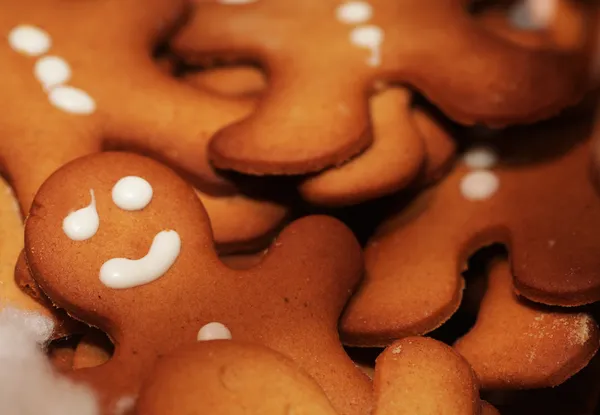 Smiling gingerbread mens — Stock Photo, Image