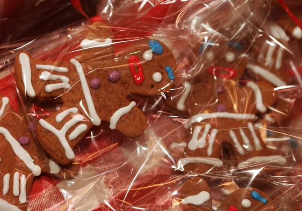 Smiling gingerbread mens — Stock Photo, Image