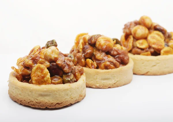 Little nuts tarts. — Stock Photo, Image