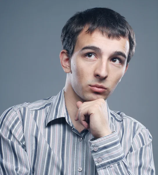 Casual man thinking, — Stock Photo, Image