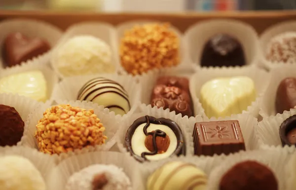 盒装巧克力糖果 — 图库照片