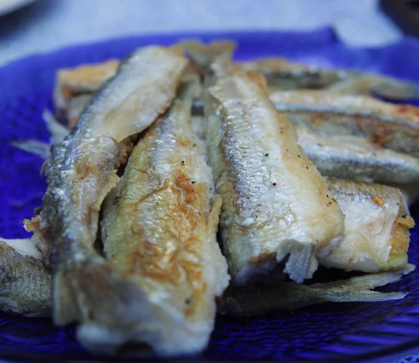 Pescado olfateado pequeño frito — Foto de Stock