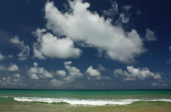Wellen am tropischen, exotischen Sandstrand — Stockfoto