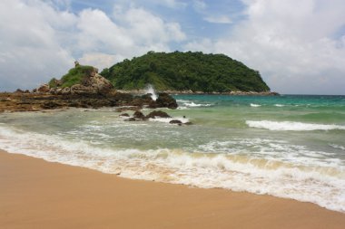Tropical and exotic island near Phuket. clipart