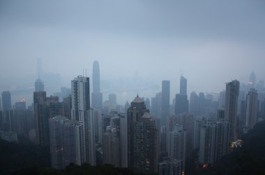 Hong kong. Victoria Limanı, gece.