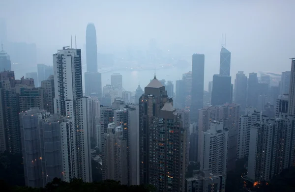 Hong kong. port Victoria w nocy. — Zdjęcie stockowe