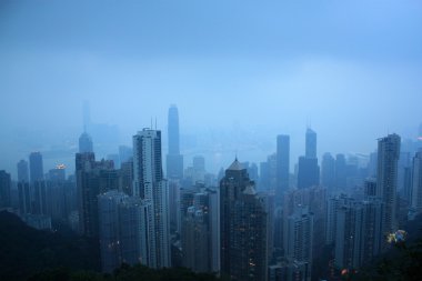 Hong kong. Victoria Limanı, gece.