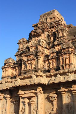 hampi, Hindistan'ın dış inşaat detay oyma.