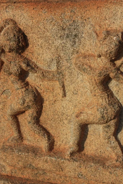 Detalle de talla de edificio exterior en Hampi, India . —  Fotos de Stock