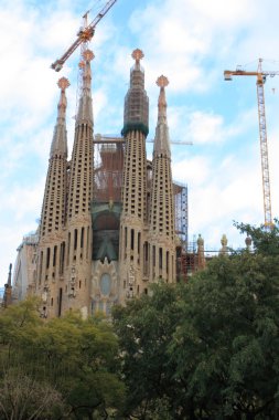 ünlü sagrada familia için Barselona, İspanya.