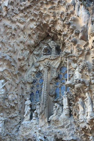 Słynnego kościoła sagrada familia w Barcelonie, Hiszpania. — Zdjęcie stockowe