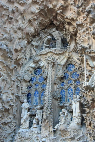 Знаменитого храму Святого Сімейства у Барселоні, Іспанія. Ліцензійні Стокові Зображення