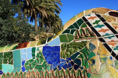 Park guell barcelona, Katalonya, İspanya.