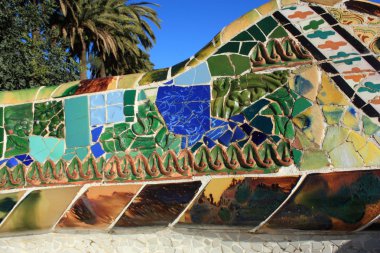 Park guell barcelona, Katalonya, İspanya.