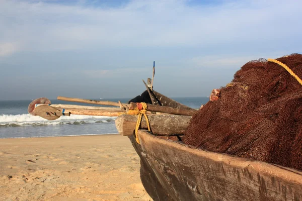 Barco de pesca tradicional, Goa, Índia . Imagens De Bancos De Imagens Sem Royalties