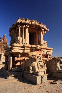hampi, Hindistan vitthala tapınağında taş arabası.