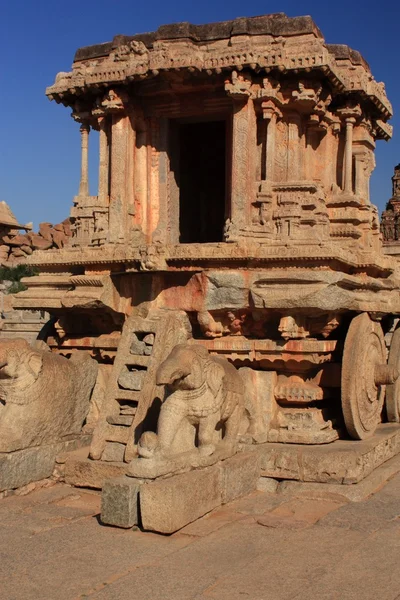 Carro di pietra al Tempio Vitthala di Hampi, India . — Foto Stock