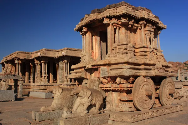 Carro di pietra al Tempio Vitthala di Hampi, India . — Foto Stock