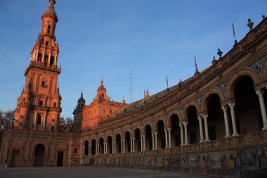 İspanya, Seville 'deki Plaza de Espana.