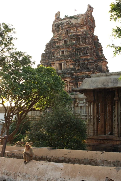 Monkey temple (hanuman templet) i hampi, Indien. — Stockfoto