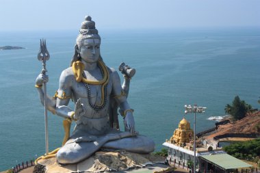 Lord shiva heykeli murudeshwar, karnataka, Hindistan.