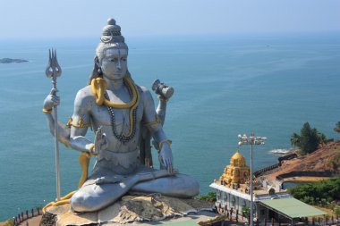 Lord shiva heykeli murudeshwar, karnataka, Hindistan.