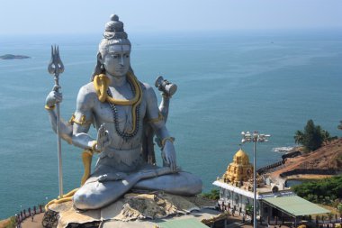 Lord shiva heykeli murudeshwar, karnataka, Hindistan.
