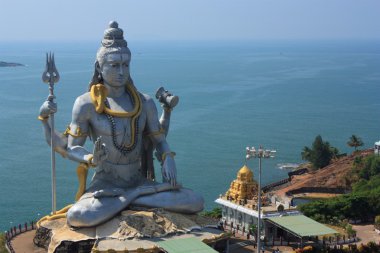 Lord shiva heykeli murudeshwar, karnataka, Hindistan.