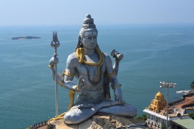 Lord shiva heykeli murudeshwar, karnataka, Hindistan.