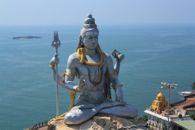 Lord shiva heykeli murudeshwar, karnataka, Hindistan.