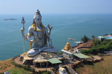 Lord shiva heykeli murudeshwar, karnataka, Hindistan.