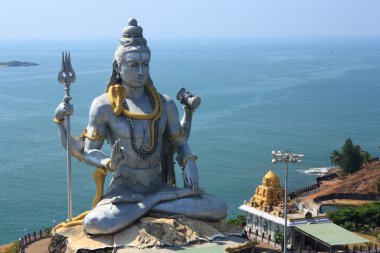 Lord shiva heykeli murudeshwar, karnataka, Hindistan.
