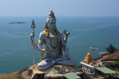 Lord shiva heykeli murudeshwar, karnataka, Hindistan.