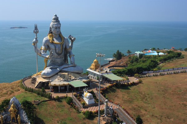 Lord Shiva Statue in Murudeshwar, Karnataka, India.