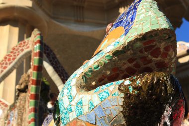 Barselona, İspanya 'da Park Guell.