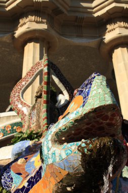 Barselona, İspanya 'da Park Guell.