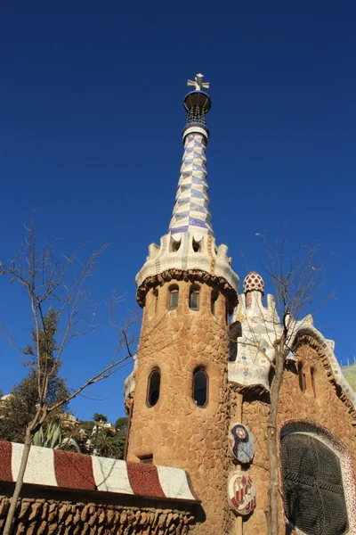 Park Guell i Barcelona, Spanien. - Stock-foto