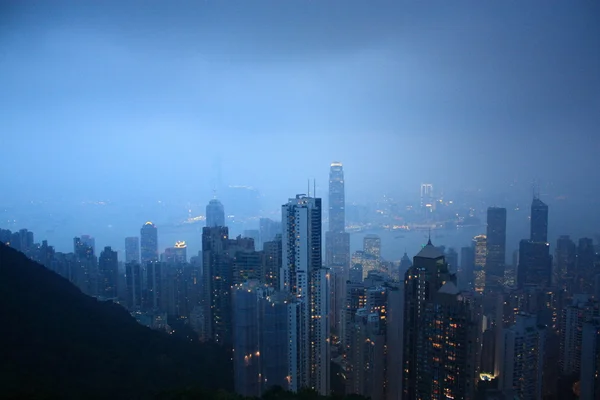 Hong Kong por la noche. — Foto de Stock