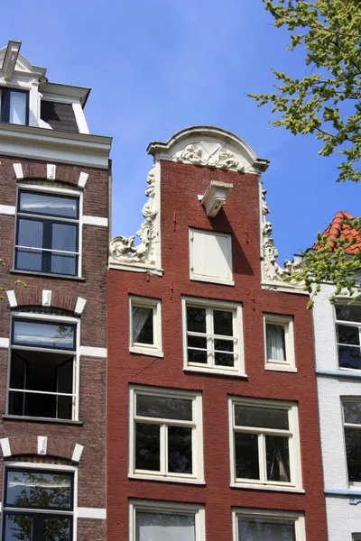 Amszterdam csatorna házak — Stock Fotó