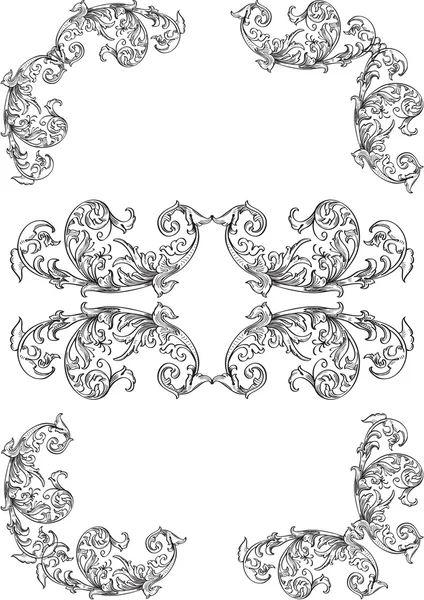Ensemble d'angle baroque — Image vectorielle
