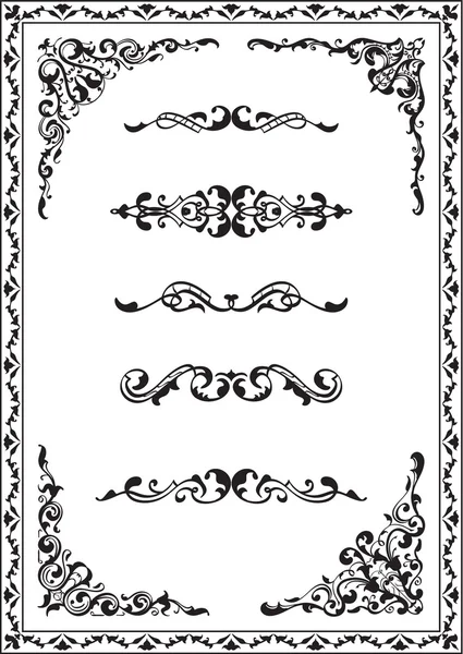 Conjunto de elementos victorianos — Vector de stock