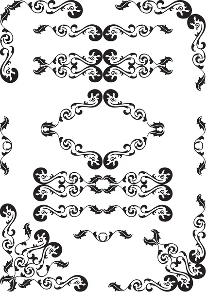 Baroque design set — Stock Vector