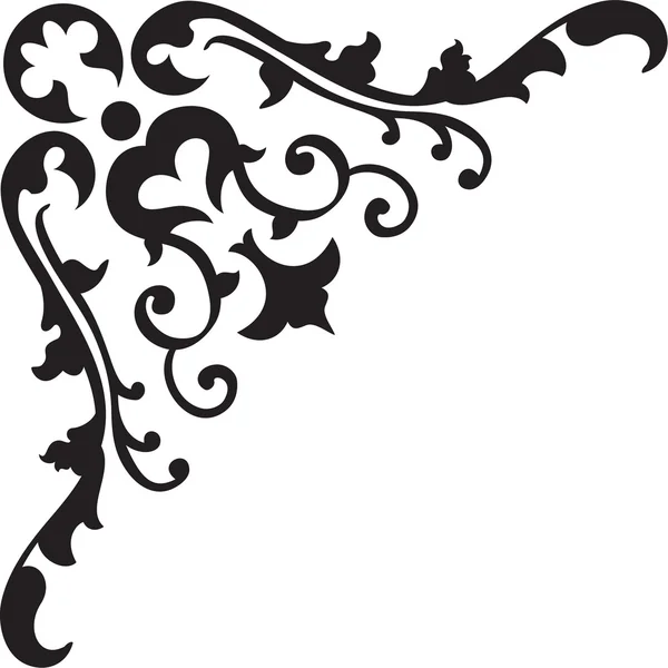 Corner adornment art luxury swirl element Stock Vector Image by