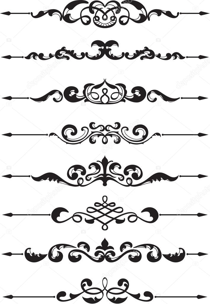 Ornate divide lines