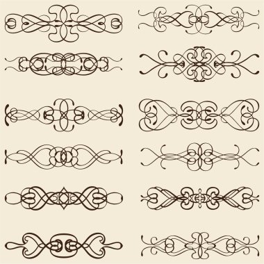 süslü klasik bölme çizgileri